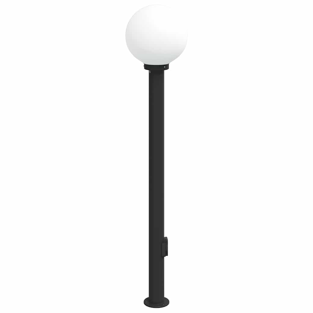 Bollard Light with Outlet 120 cm Black IP44