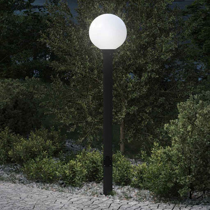 Bollard Light with Outlet 120 cm Black IP44