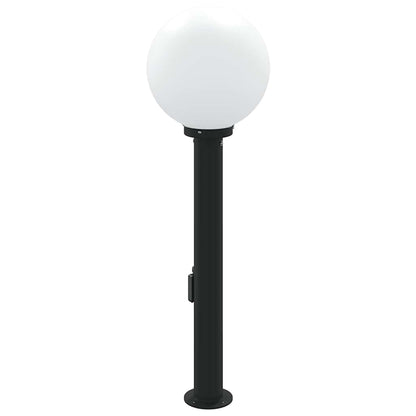Bollard Light with Sensor&Outlet 80 cm Black IP44