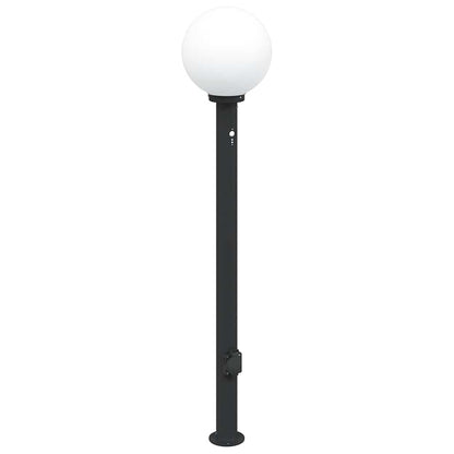 Bollard Lights with Sensor&Outlet 3 pcs 120 cm Black IP44