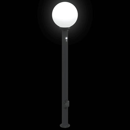 Bollard Lights with Sensor&Outlet 3 pcs 120 cm Black IP44