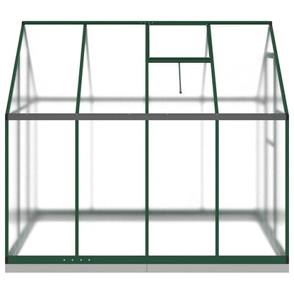Greenhouse with Base Frame Green 224x169x202 cm Aluminium