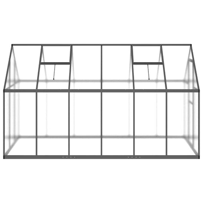 Greenhouse with Base Frame Anthracite 334x169x195 cm Aluminium