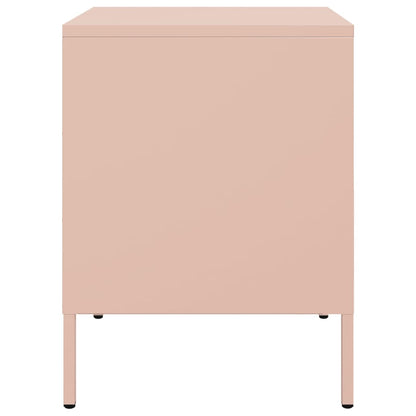 Bedside Cabinet Pink 36x39x50.5 cm Steel