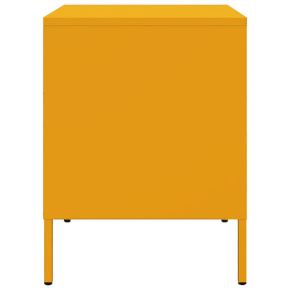 Bedside Cabinets 2 pcs Mustard Yellow 36x39x50.5 cm Steel