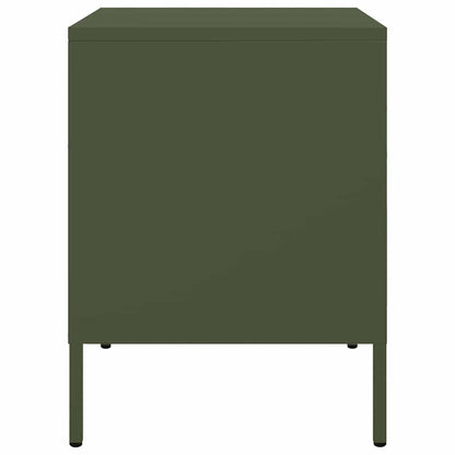 Bedside Cabinets 2 pcs Olive Green 36x39x50.5 cm Steel