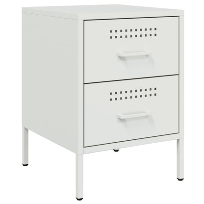 Bedside Cabinets 2 pcs White 36x39x50.5 cm Steel