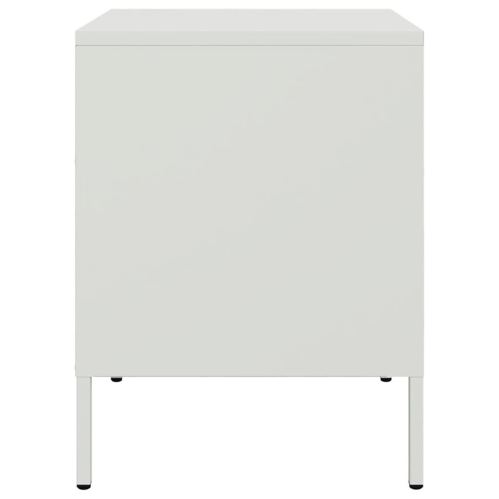 Bedside Cabinets 2 pcs White 36x39x50.5 cm Steel
