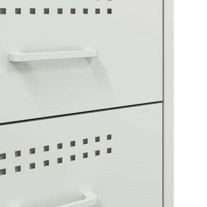 Bedside Cabinets 2 pcs White 36x39x50.5 cm Steel