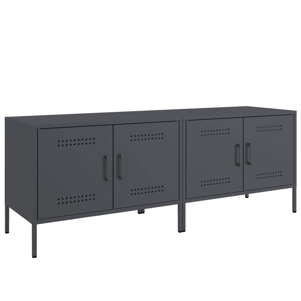 TV Cabinets 2 pcs Anthracite 68x39x50.5 cm Steel