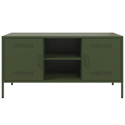 TV Cabinet Olive Green 100.5x39x50.5 cm Steel