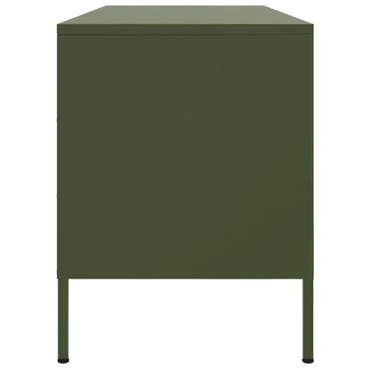 TV Cabinet Olive Green 100.5x39x50.5 cm Steel