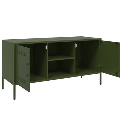 TV Cabinet Olive Green 100.5x39x50.5 cm Steel