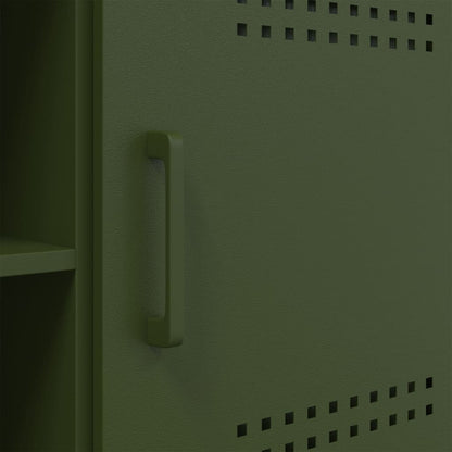 TV Cabinet Olive Green 100.5x39x50.5 cm Steel