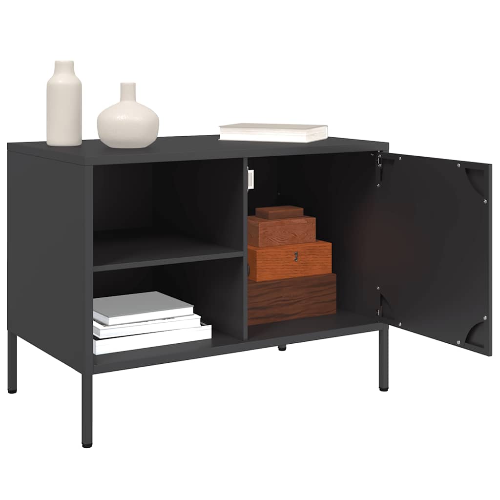TV Cabinet Black 68x39x50.5 cm Steel