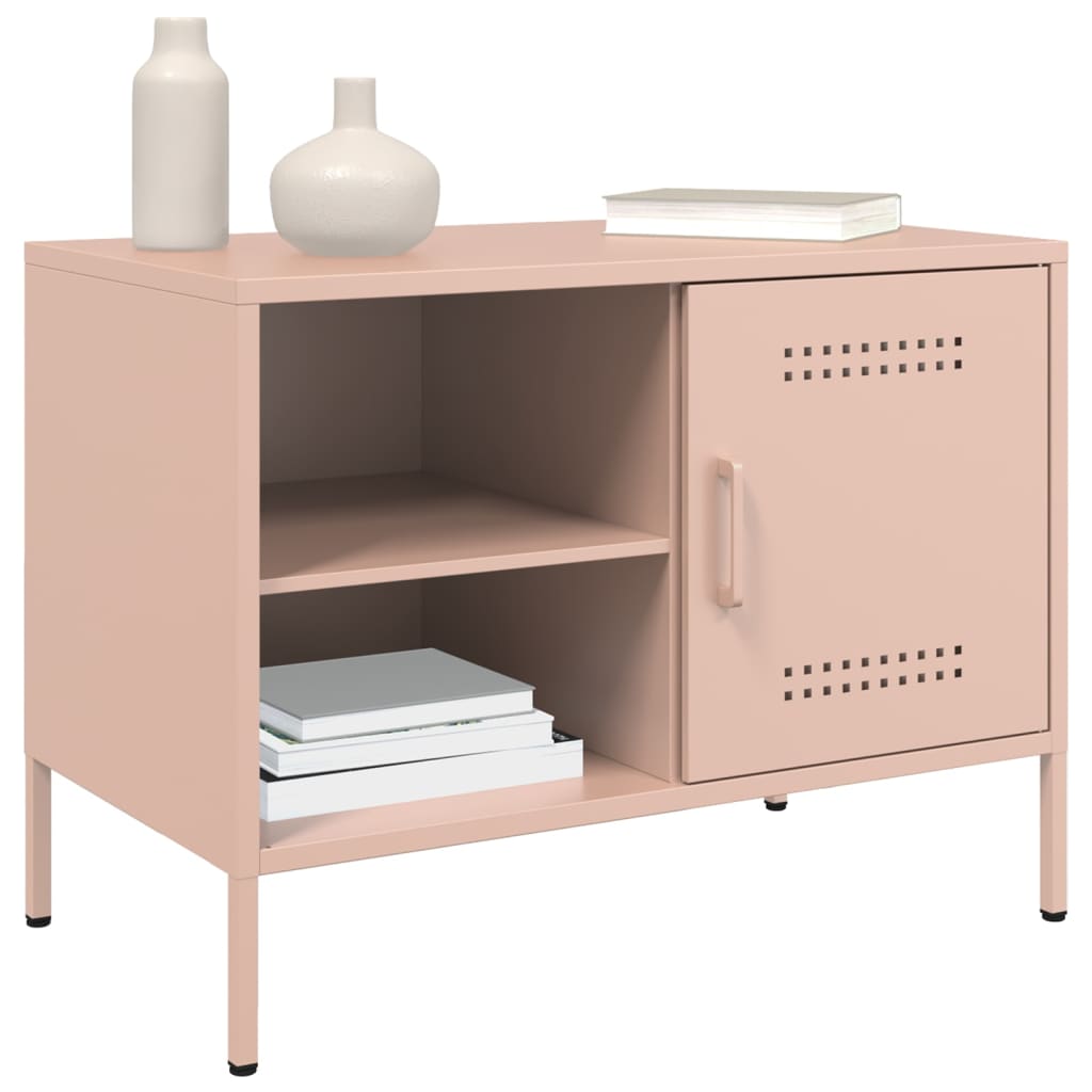 TV Cabinets 2 pcs Pink 68x39x50.5 cm Steel