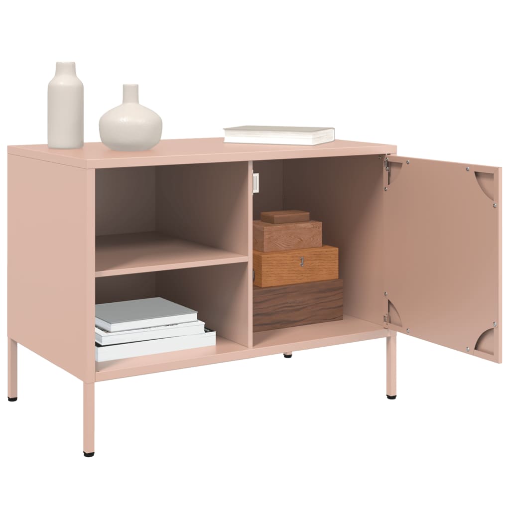 TV Cabinets 2 pcs Pink 68x39x50.5 cm Steel