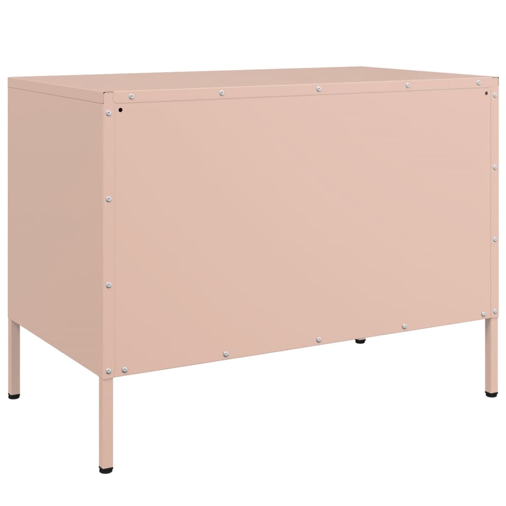 TV Cabinets 2 pcs Pink 68x39x50.5 cm Steel