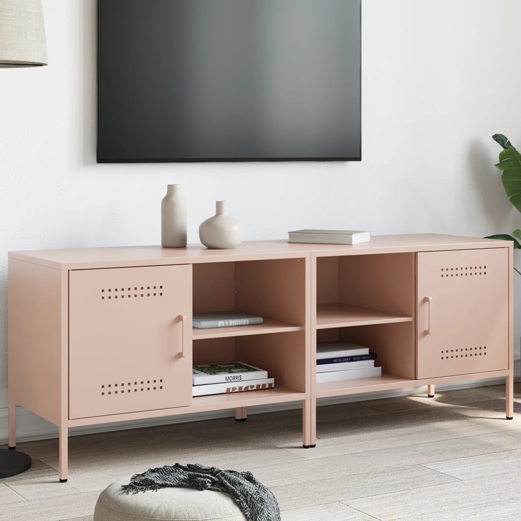 TV Cabinets 2 pcs Pink 68x39x50.5 cm Steel