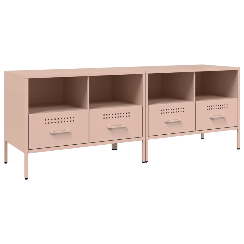 TV Cabinets 2 pcs Pink 68x39x50.5 cm Steel