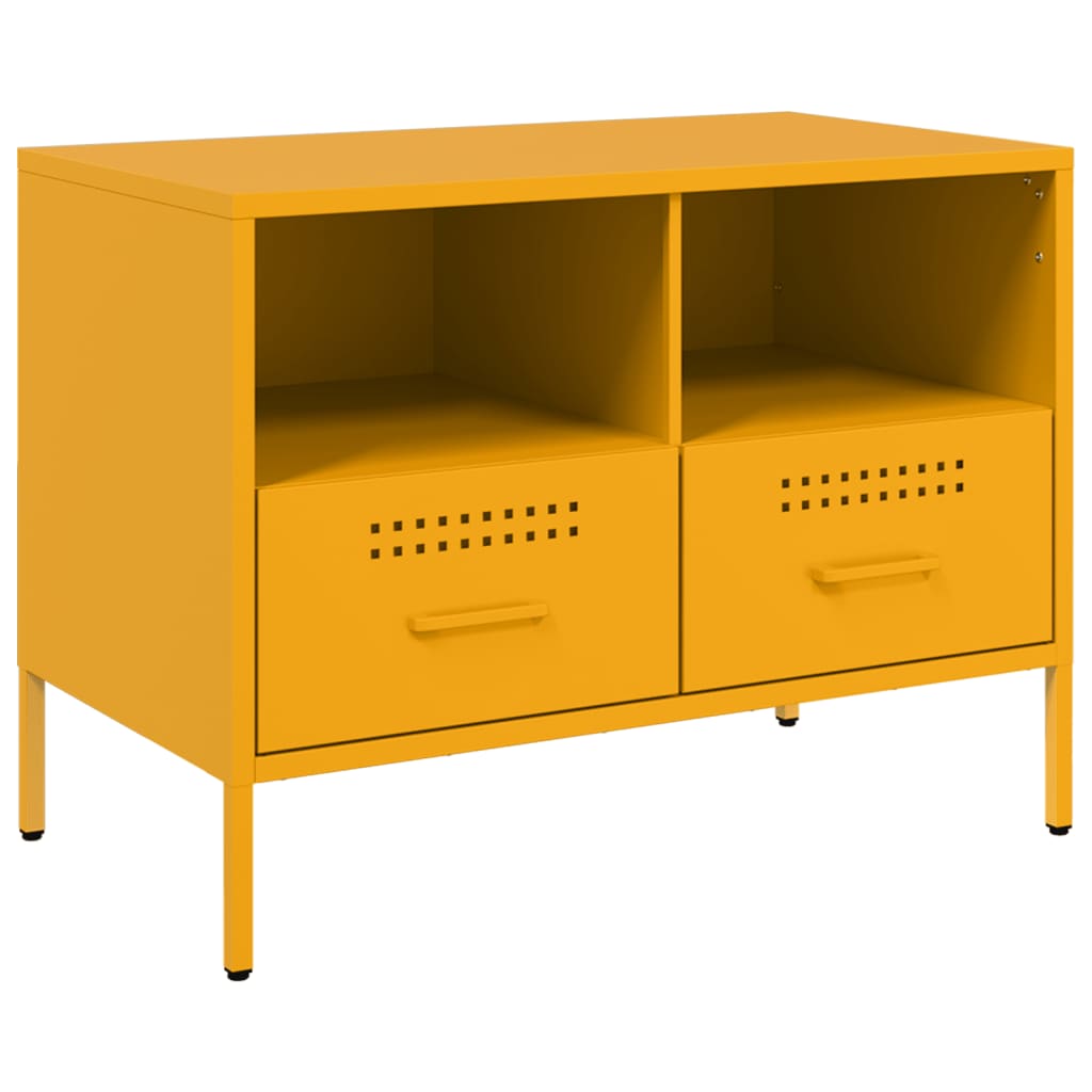 TV Cabinet Mustard Yellow 68x39x50.5 cm Steel