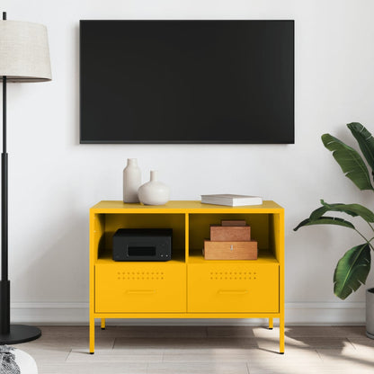 TV Cabinet Mustard Yellow 68x39x50.5 cm Steel
