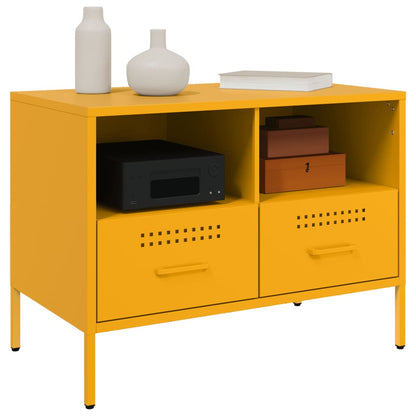 TV Cabinet Mustard Yellow 68x39x50.5 cm Steel