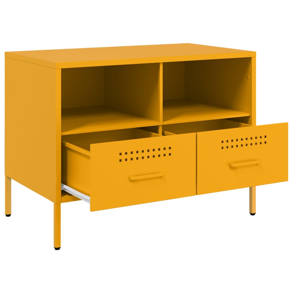 TV Cabinet Mustard Yellow 68x39x50.5 cm Steel