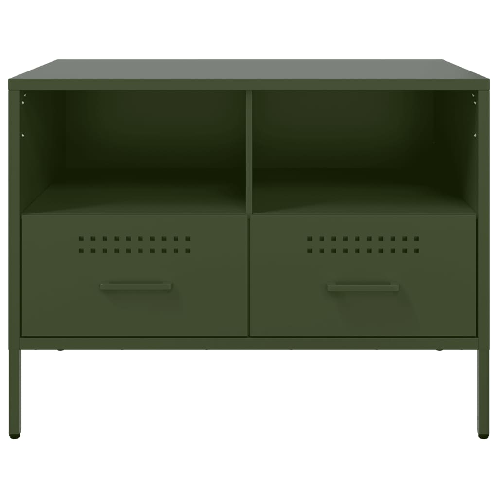 TV Cabinets 2 pcs Olive Green 68x39x50.5 cm Steel