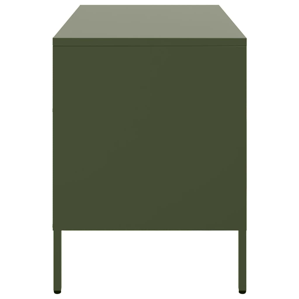 TV Cabinets 2 pcs Olive Green 68x39x50.5 cm Steel