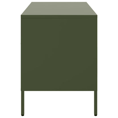 TV Cabinets 2 pcs Olive Green 68x39x50.5 cm Steel