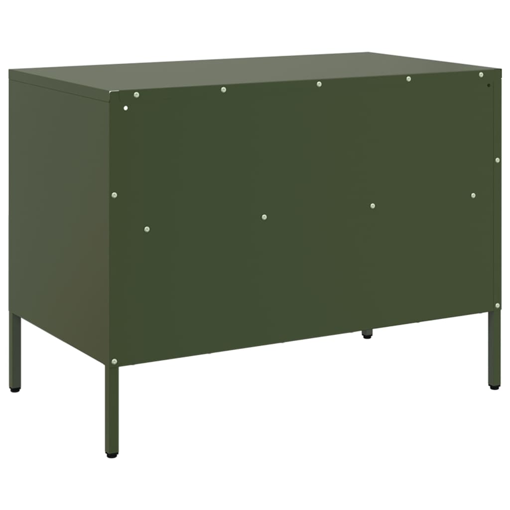 TV Cabinets 2 pcs Olive Green 68x39x50.5 cm Steel