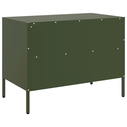 TV Cabinets 2 pcs Olive Green 68x39x50.5 cm Steel