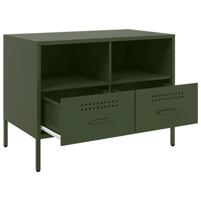 TV Cabinets 2 pcs Olive Green 68x39x50.5 cm Steel