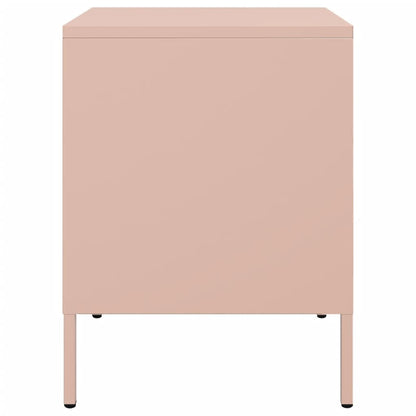 Bedside Cabinets 2 pcs Pink 36x39x50.5 cm Steel