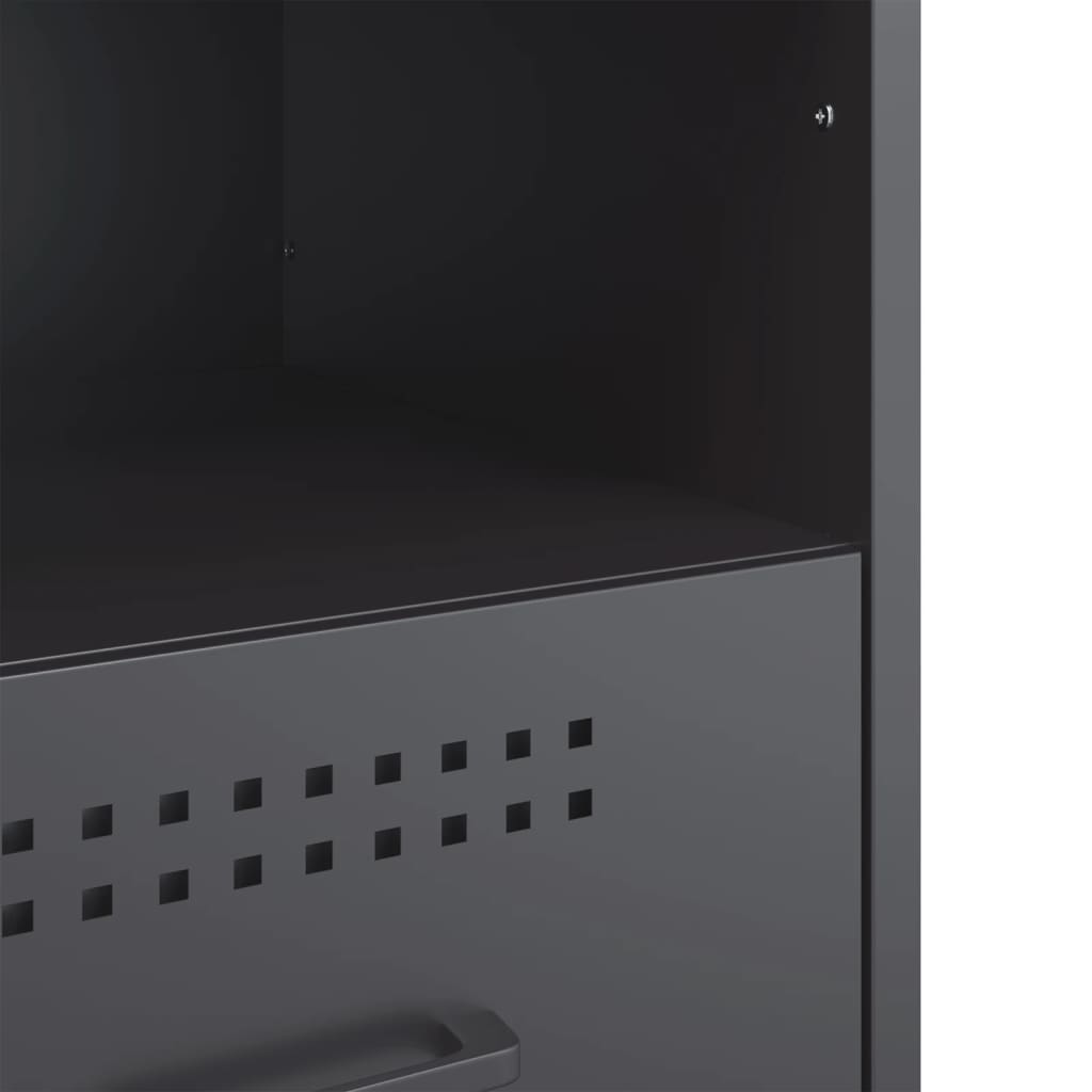 Bedside Cabinets 2 pcs Anthracite 36x39x50.5 cm Steel