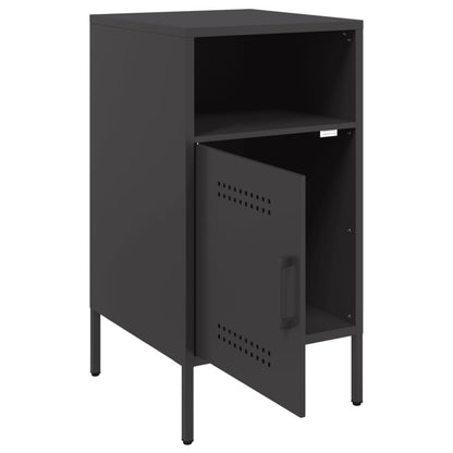 Bedside Cabinets 2 pcs Black 36x39x68 cm Steel