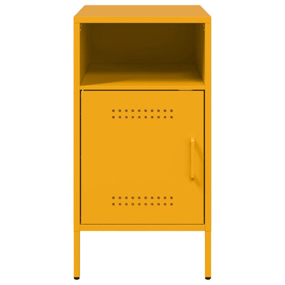 Bedside Cabinets 2 pcs Mustard Yellow 36x39x68 cm Steel