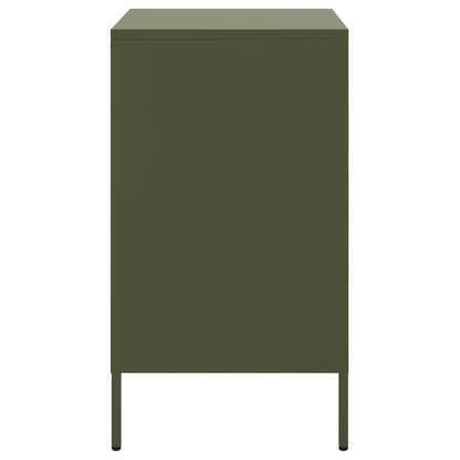Bedside Cabinets 2 pcs Olive Green 36x39x68 cm Steel