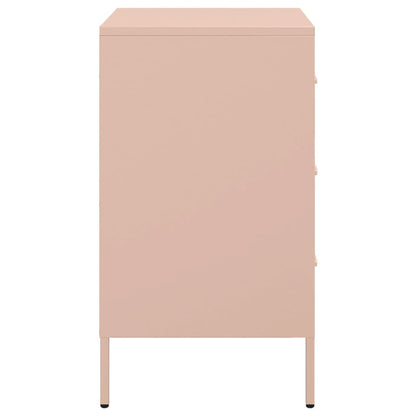 Bedside Cabinets 2 pcs Pink 36x39x68 cm Steel