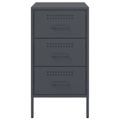 Bedside Cabinet Anthracite 36x39x68 cm Steel