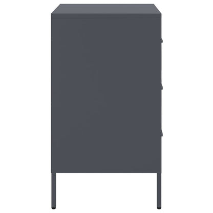 Bedside Cabinet Anthracite 36x39x68 cm Steel