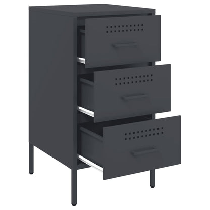 Bedside Cabinet Anthracite 36x39x68 cm Steel