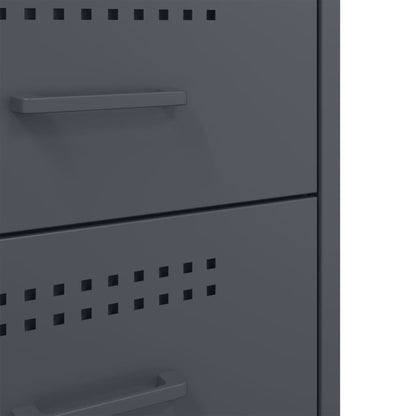 Bedside Cabinet Anthracite 36x39x68 cm Steel