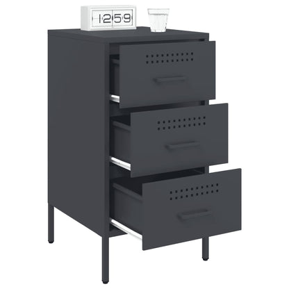 Bedside Cabinets 2 pcs Anthracite 36x39x68 cm Steel