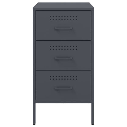 Bedside Cabinets 2 pcs Anthracite 36x39x68 cm Steel