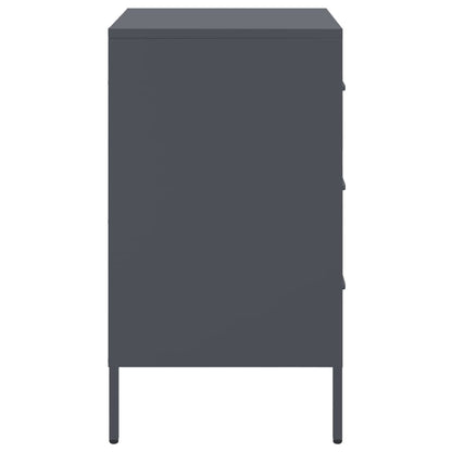 Bedside Cabinets 2 pcs Anthracite 36x39x68 cm Steel