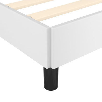 Bed Frame without Mattress White 120x190 cm Small Double Faux Leather
