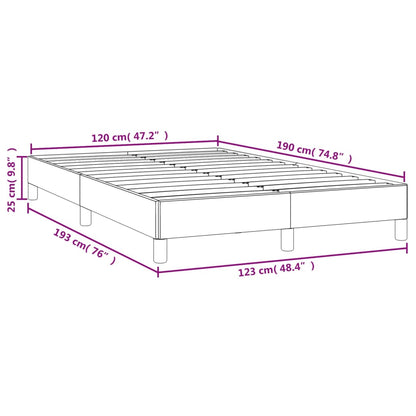 Bed Frame without Mattress Grey 120x190 cm Small Double Faux Leather