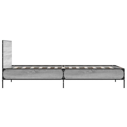 Bed Frame without Mattress Grey Sonoma 90x200 cm